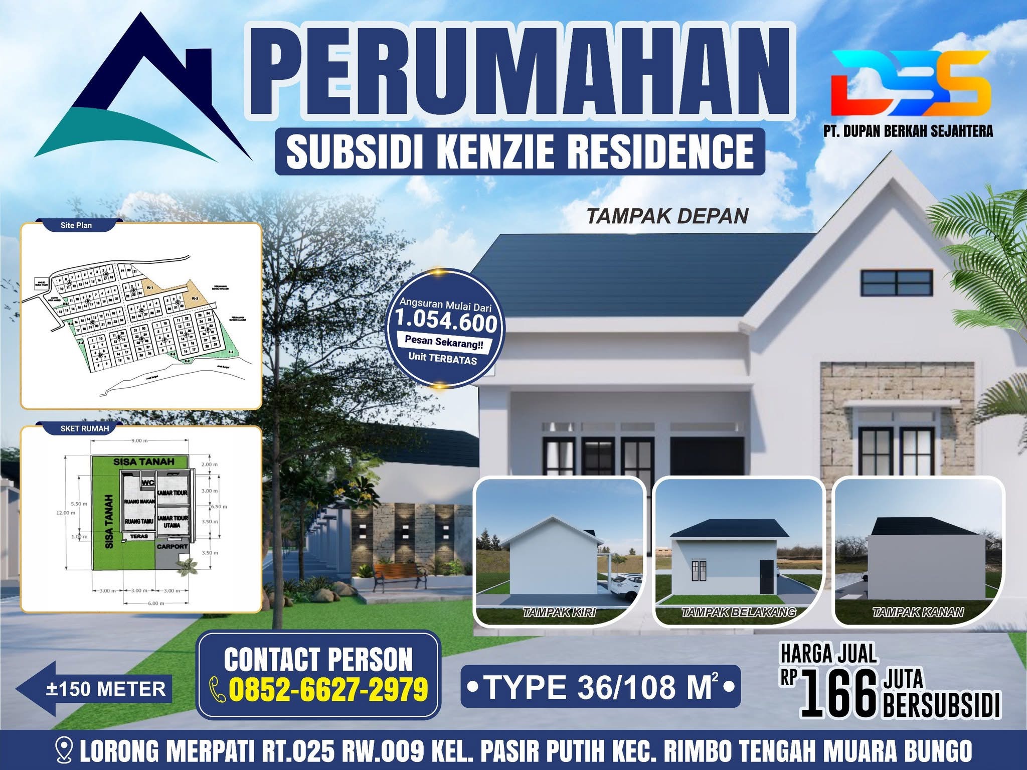 Kenzie Residence, Hunian Strategis Dekat Pusat Kota Muara Bungo